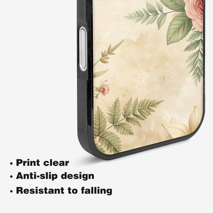 iPhone 16 Plus Case — Vintage Botanical Art Pattern, Custom Art Phone Cover