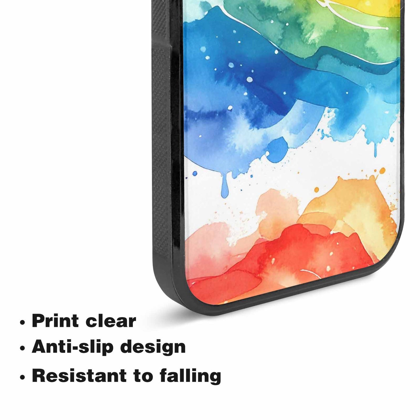 iPhone 15 Plus Case — Watercolor Splash Abstract Pattern Seamless Repeat, Original Design Phone Case