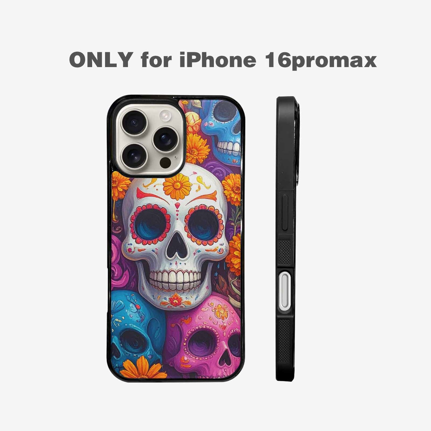 iPhone 16 Pro Max Case — Sugar Skullsmelting Sugar Skulls Cpn, Custom Art Phone Cover
