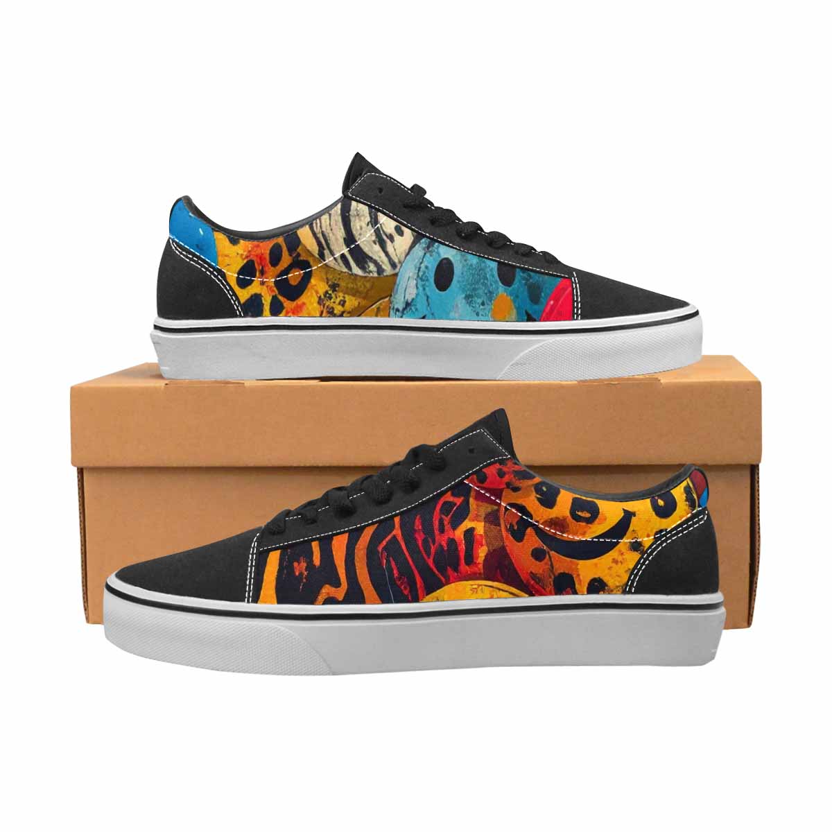 WOMEN'S Smiley Faces Lace-Up Canvas Dreamcore Shoes
