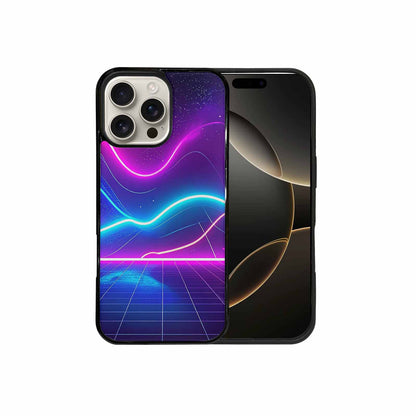 iPhone 16 Pro Max Case — 1980s Neon Cartoon Art Pattern, Custom Made Phone Cover