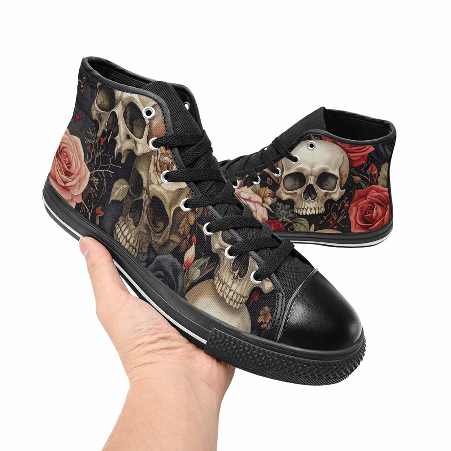 MEN'S Skulls - Roses High Top Canvas Dreamcore Sneakers