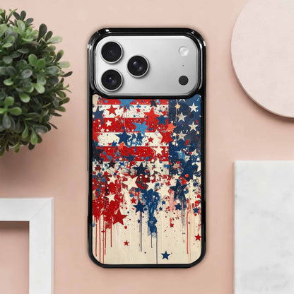 iPhone 17 Pro Max Case — Patriotic Stars And Stripes Galaxy Space, Custom Art Phone Cover