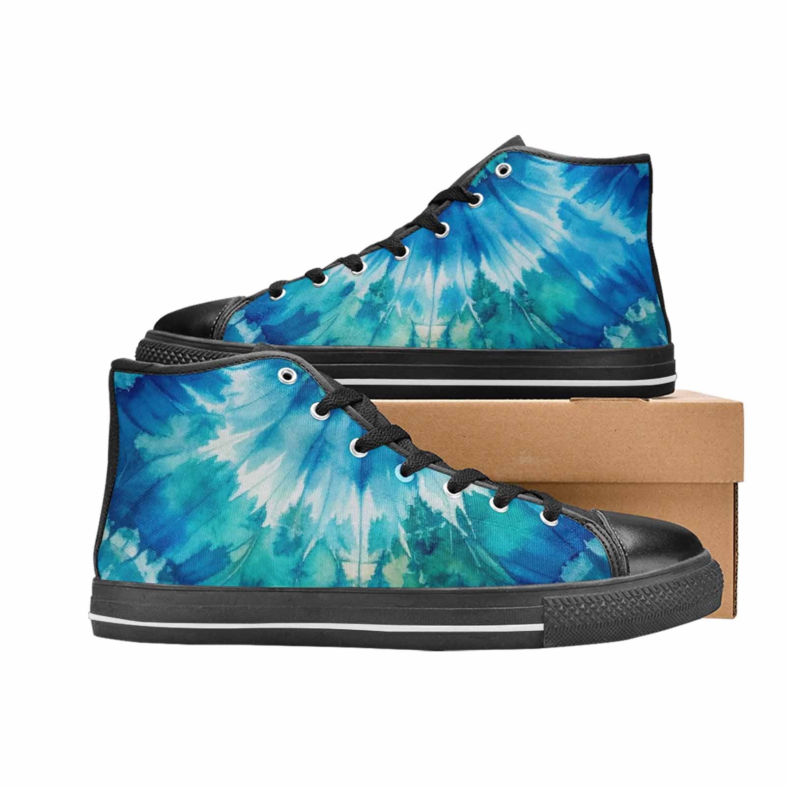 MEN'S Tie Dye - High Top Canvas Dark Academia Sneakers