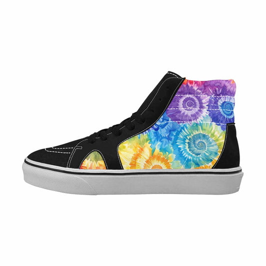 MEN'S Tie Dye Swirl High Top Canvas Y2K Custom Shoes