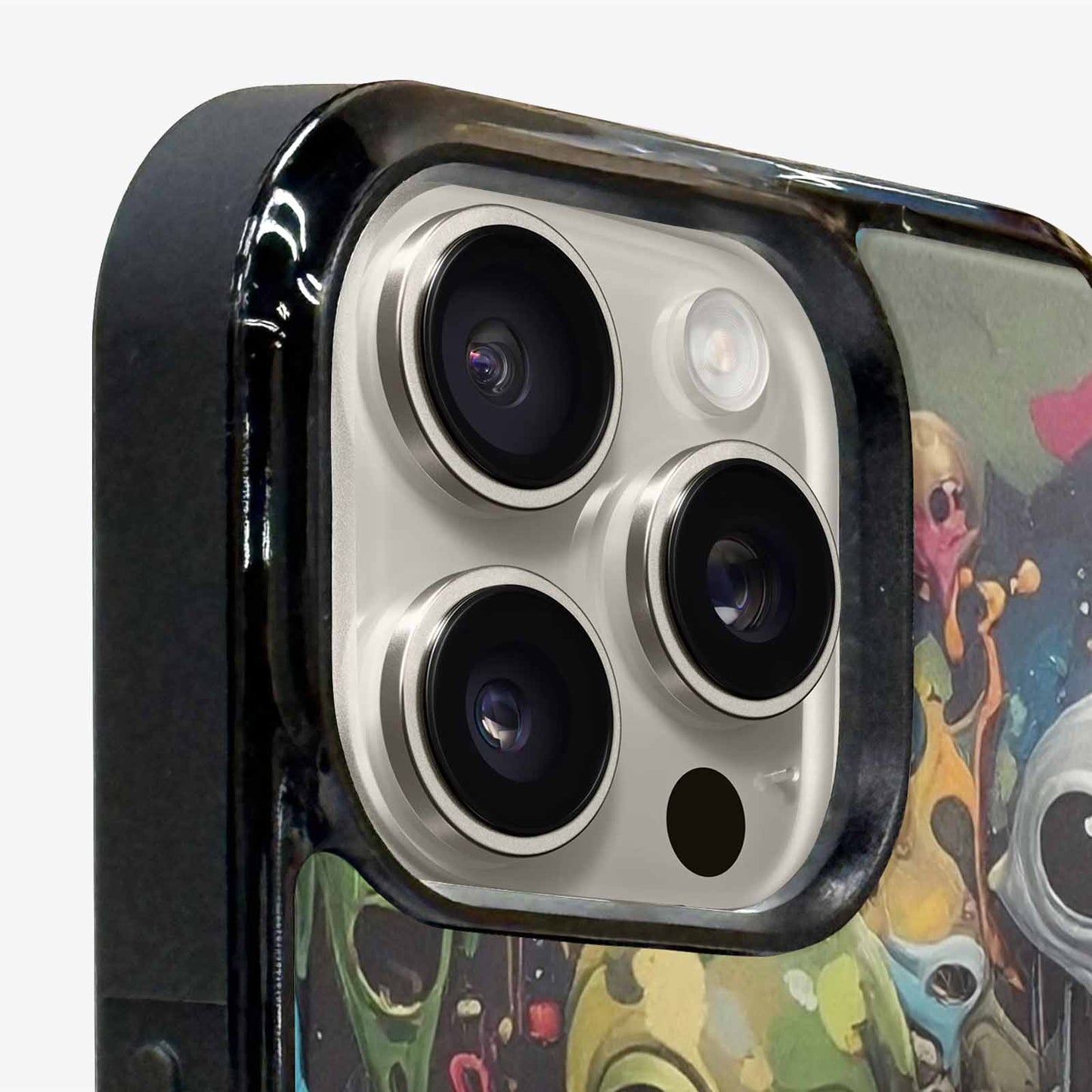 iPhone 15 Pro Max Case — Aliens Camomelting Aliens Patt, Unique Phone Case Design