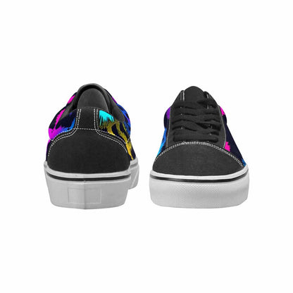 MEN'S Leopard Print Neon Canvas Lace-Up Vivid Sneakers