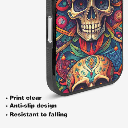 iPhone 16 Plus Case — Sacred Geometry Lots Of Skulls Seamless, Personalized Phone Case