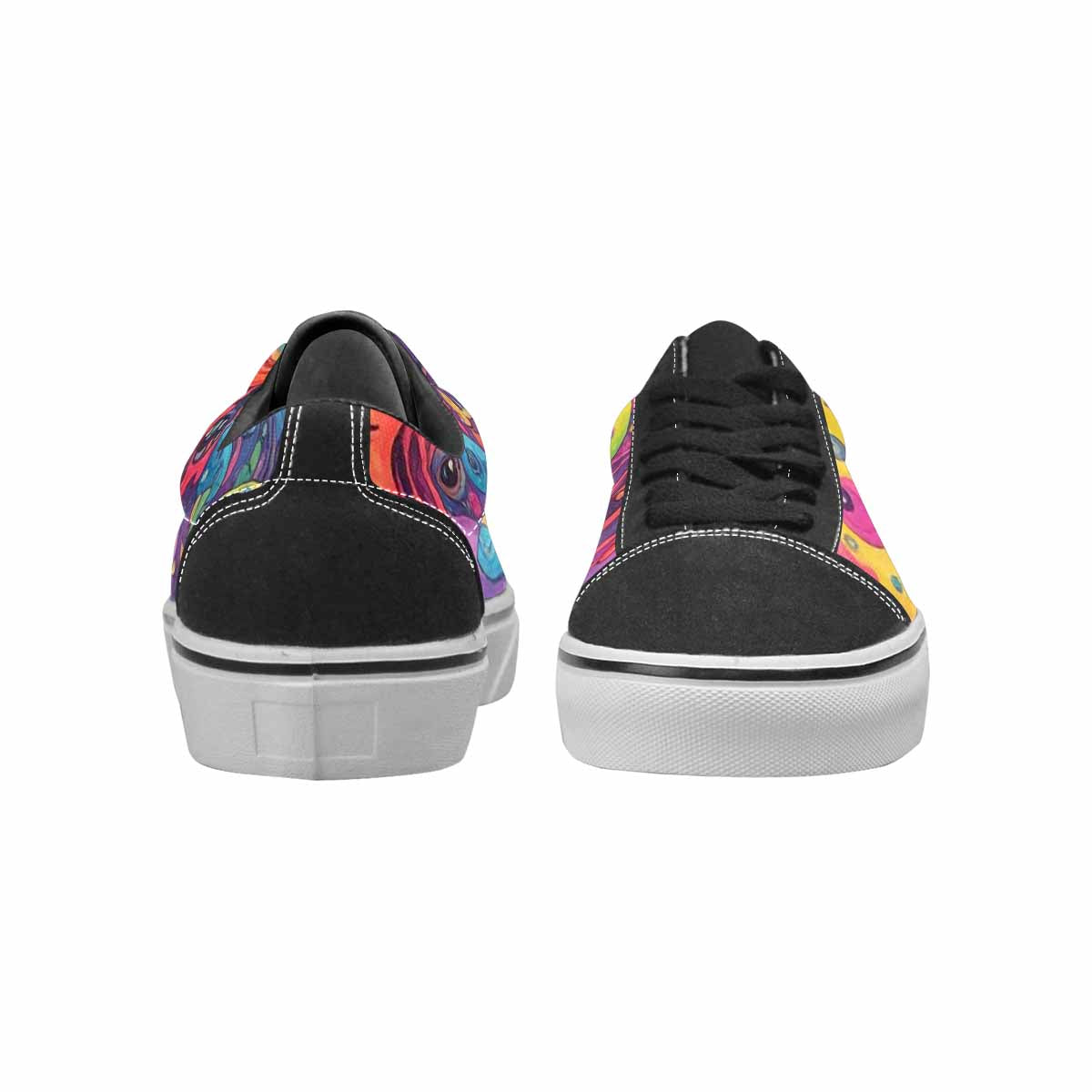 WOMEN'S Aliens  Tie Dye Lace-Up Canvas Cottagecore Custom Sneakers