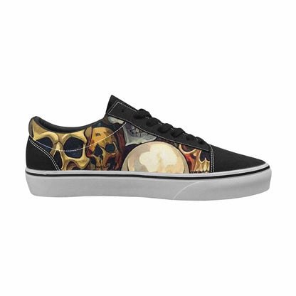 WOMEN'S Skulls Lace-Up Canvas Dark Academia Sneakers