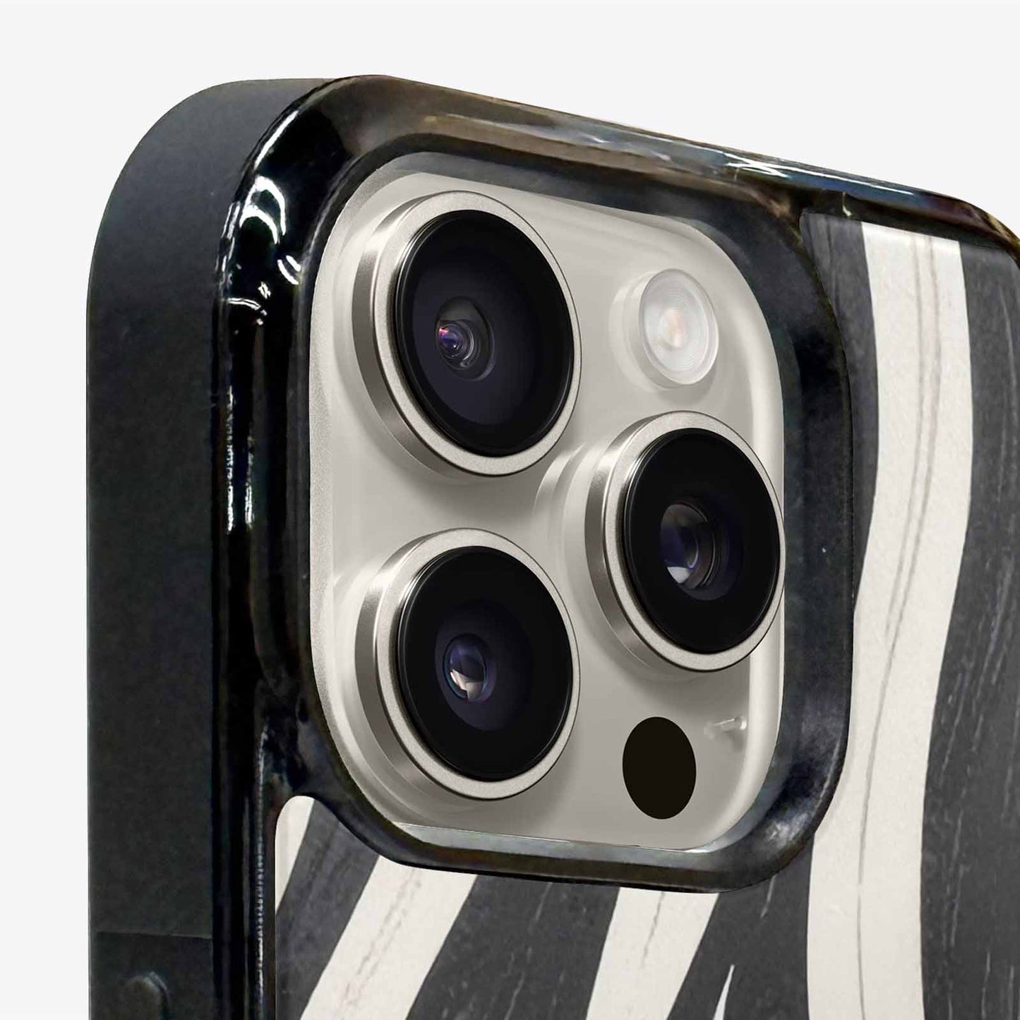 iPhone 15 Pro Max Case — Modern Zebra Stripe, Original Design Phone Case
