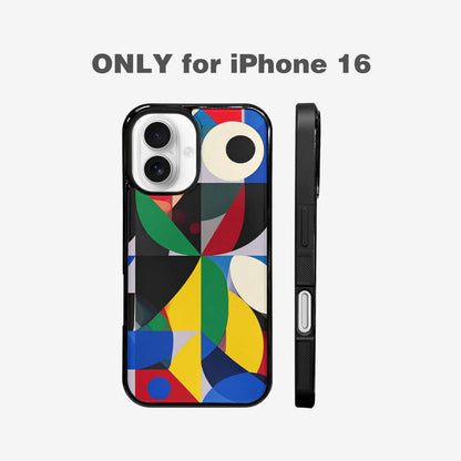 iPhone 16 Case — 1960s Mod Cartoon Art Pattern, Original Design Phone Case