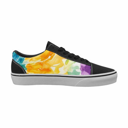 MEN'S Tie Dye Swirl Canvas Lace-Up Aesthetic Custom Sneakers