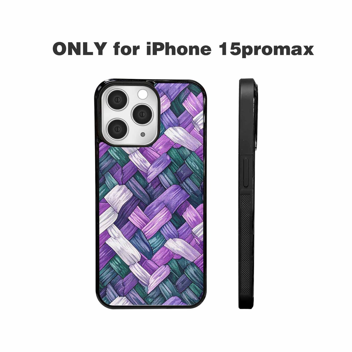 iPhone 15 Pro Max Case — Genderqueer Flag Color Theme Small Rainbow, Custom Phone Case