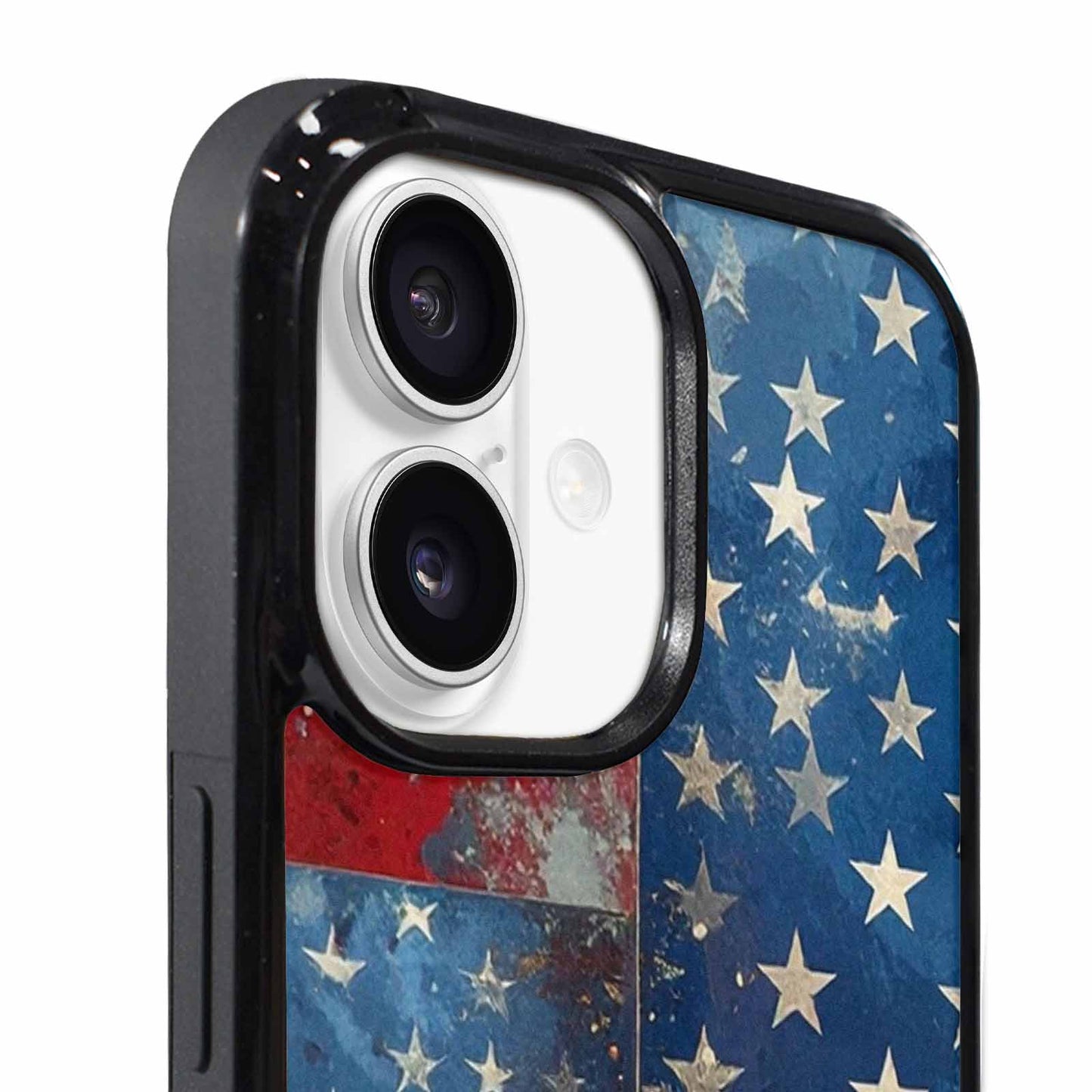 iPhone 17 Case — Small American Flag Stars Galaxy Space, Personalized Phone Case