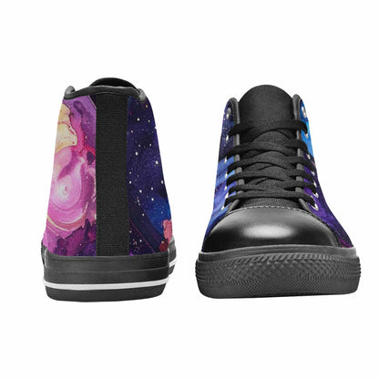MEN'S Galaxy Stars Nebula High Top Canvas Neon Fantasy Custom Shoes