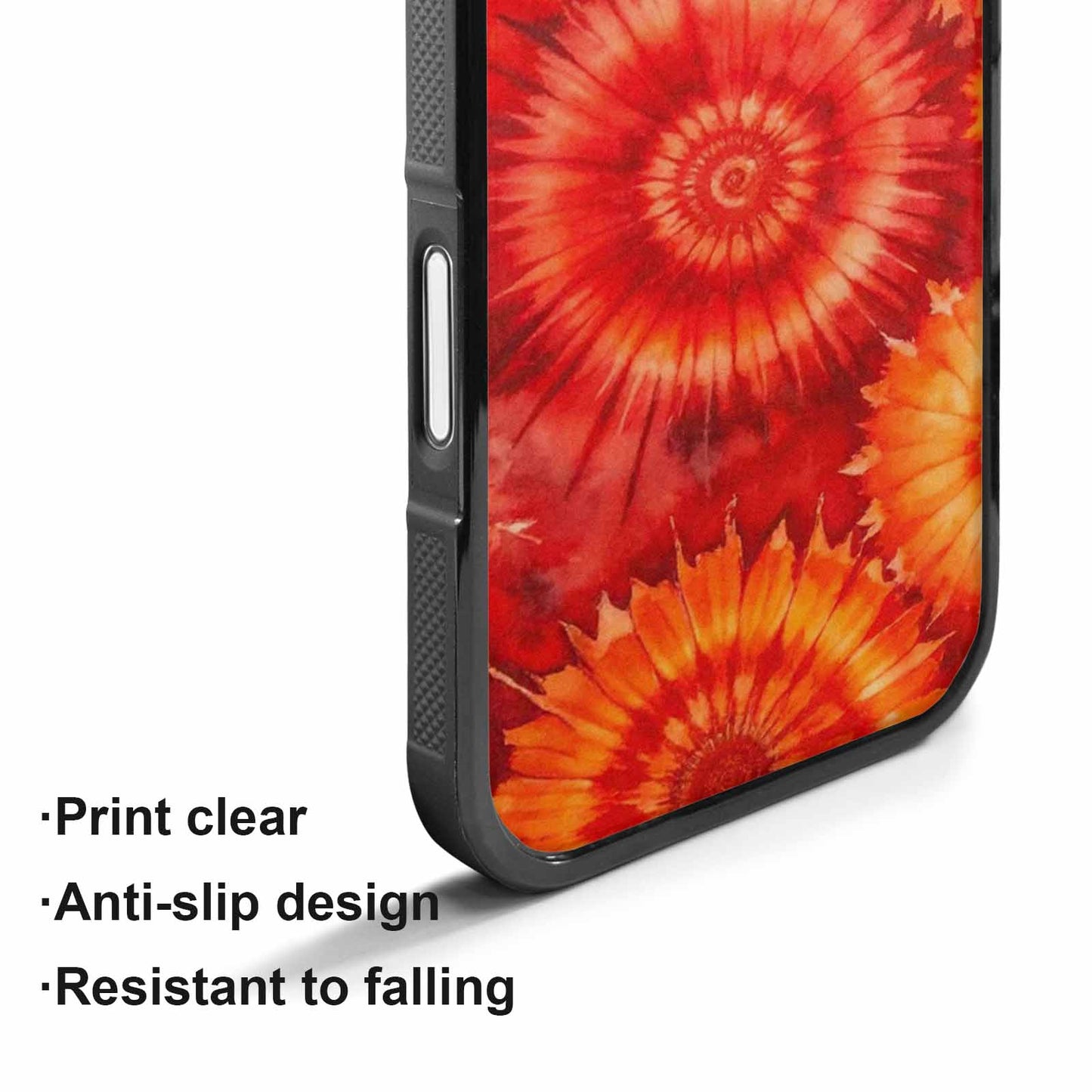 iPhone 17 Case — Tie Dye Red Orange Tie Dye, Custom Printed Phone Case