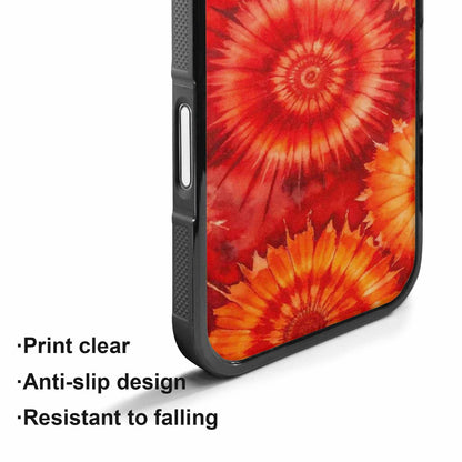 iPhone 17 Case — Tie Dye Red Orange Tie Dye, Custom Printed Phone Case