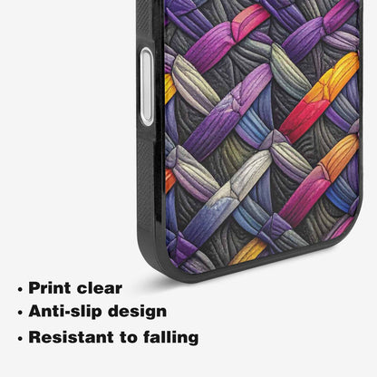 iPhone 16 Case — Asexual Flag Color Theme Small Rainbow, Custom Print Case Cover