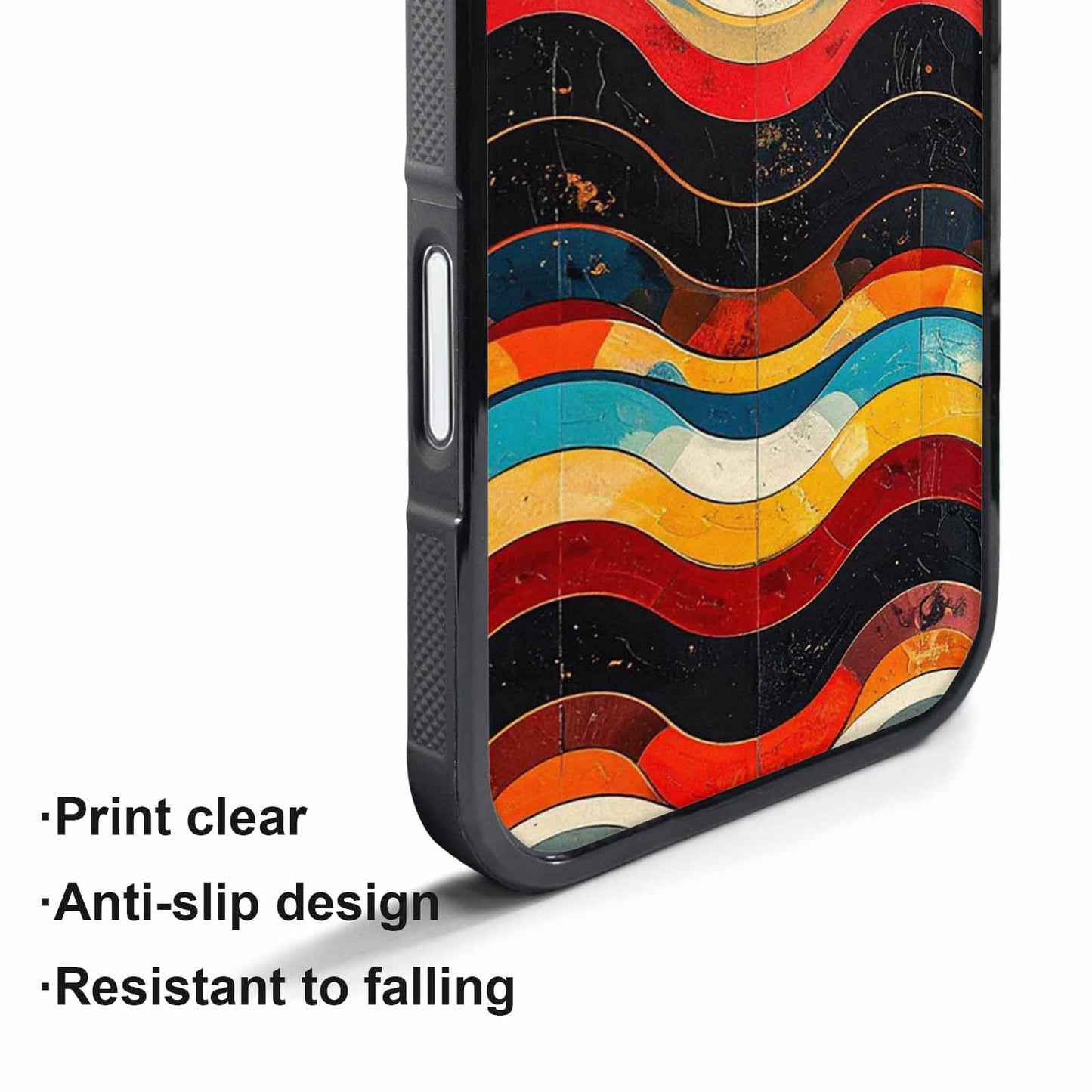 iPhone 17 Pro Case — Retro Wave Scallop Stripe Small Retro, Unique Phone Case Design