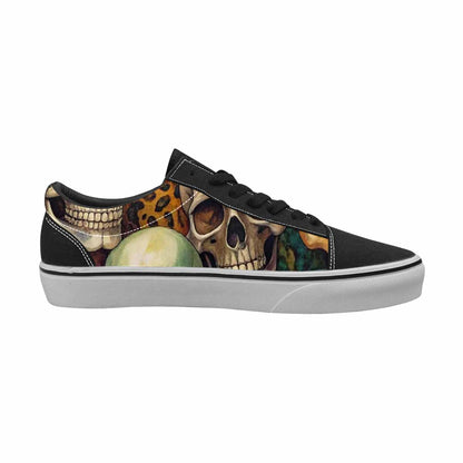 WOMEN'S Skulls Lace-Up Canvas Kaleidoscope Sneakers