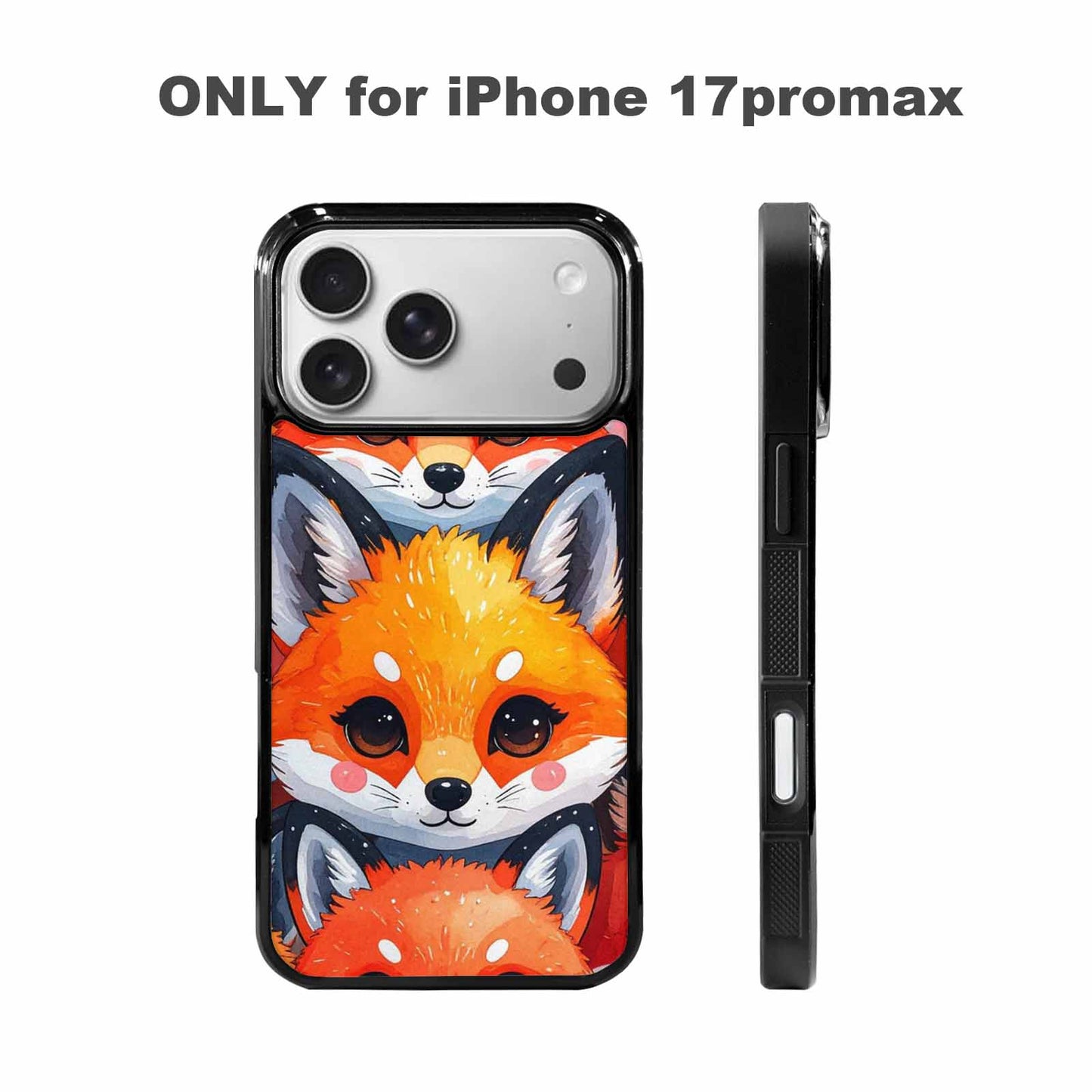 iPhone 17 Pro Max Case — Watercolor Kawaii Fox Watercolor Abstract, Personalized Phone Case