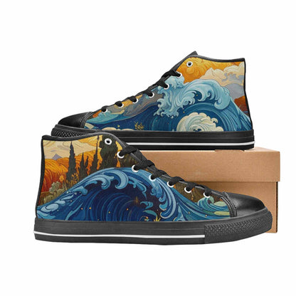 WOMEN'S Blend All Versions High Top Canvas Dark Academia Custom Sneakers