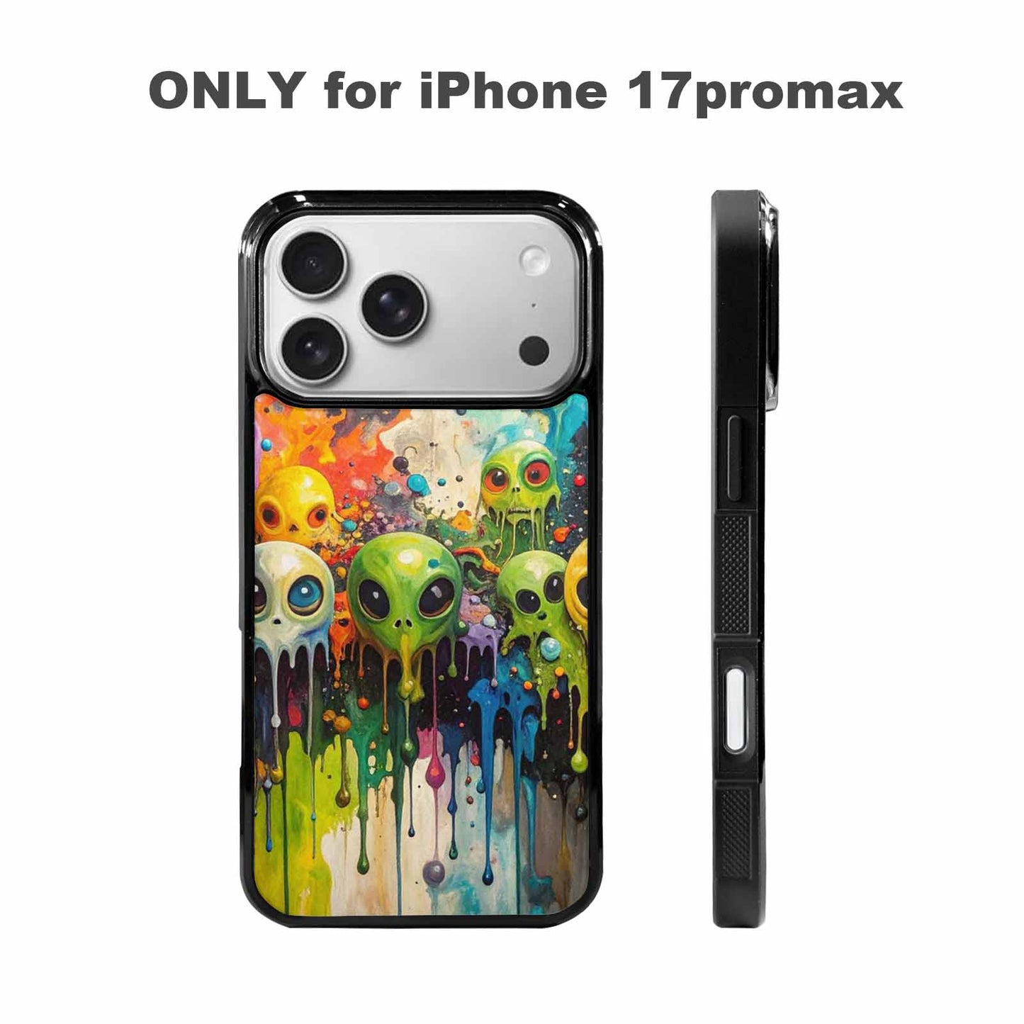 iPhone 17 Pro Max Case — Aliens Camomelting Aliens Patt Alien Scifi, Custom Phone Case