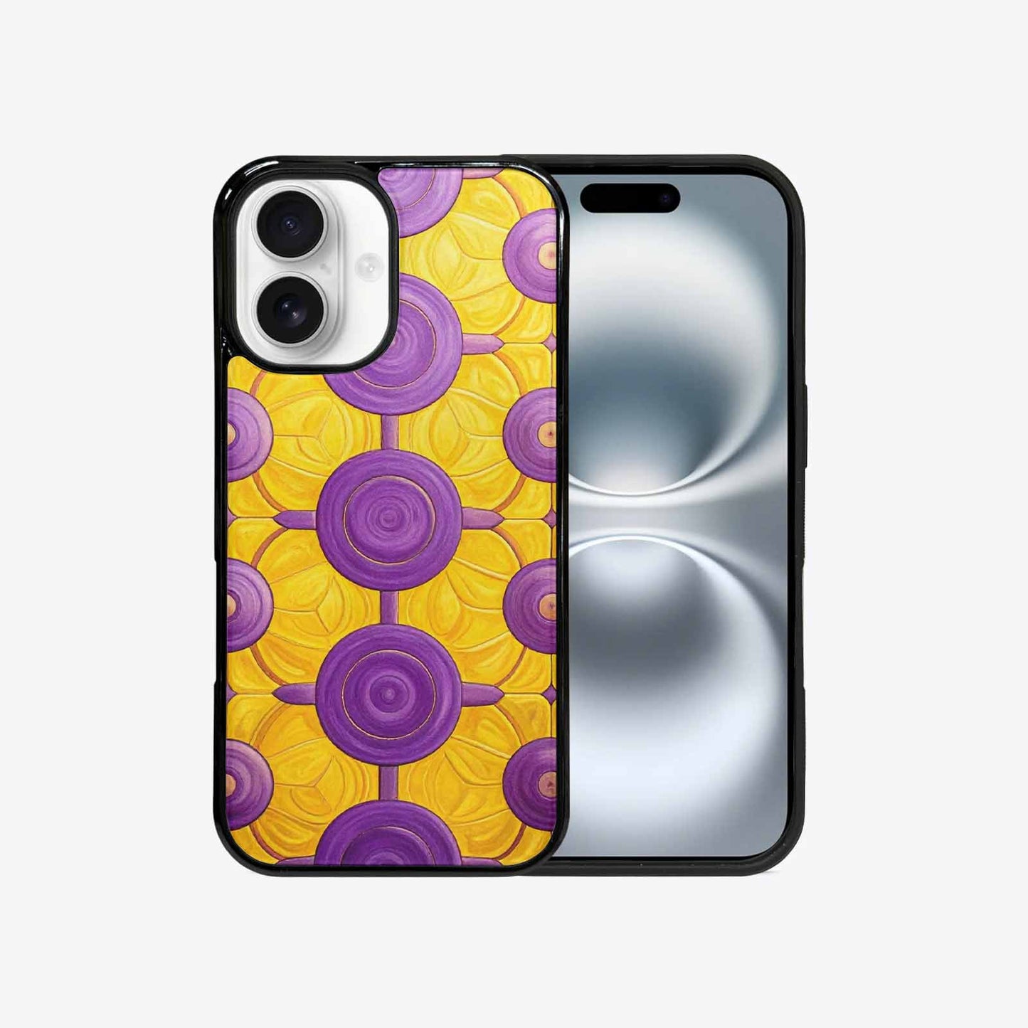 iPhone 16 Case — Intersex Flag Color Theme Small Rainbow, Unique Phone Case Design