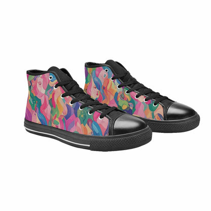 MEN'S Polysexual Flag Color High Top Canvas Y2K Custom Sneakers