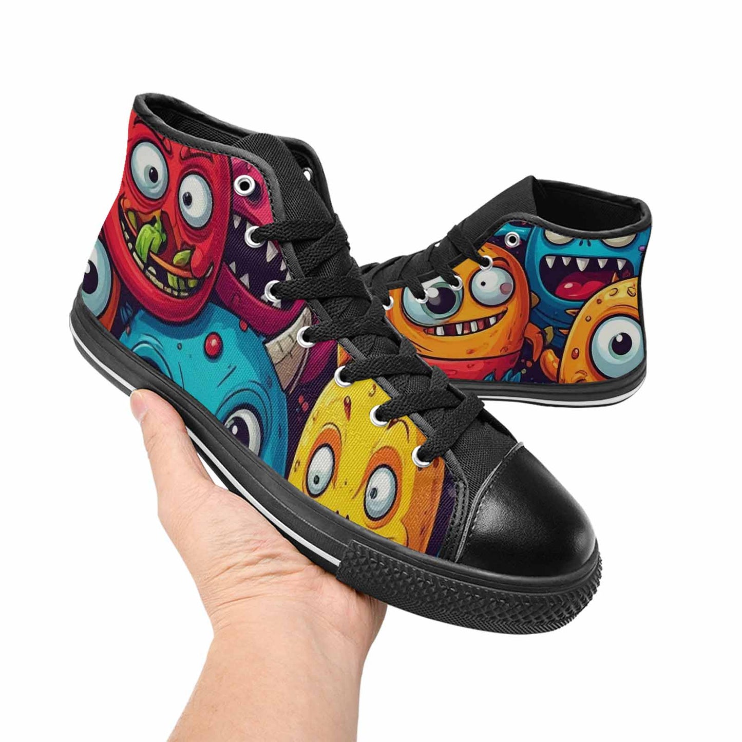 MEN'S Cartoon Monster Character High Top Canvas Dreamcore Custom Shoes