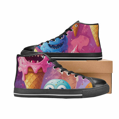 MEN'S Melting Icecream Cone Monster High Top Canvas Y2K Sneakers
