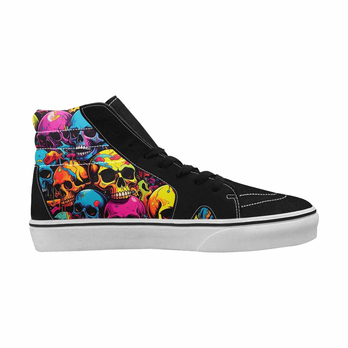 MEN'S 1000s Skulls Digital Camo High Top Canvas Kaleidoscope Sneakers