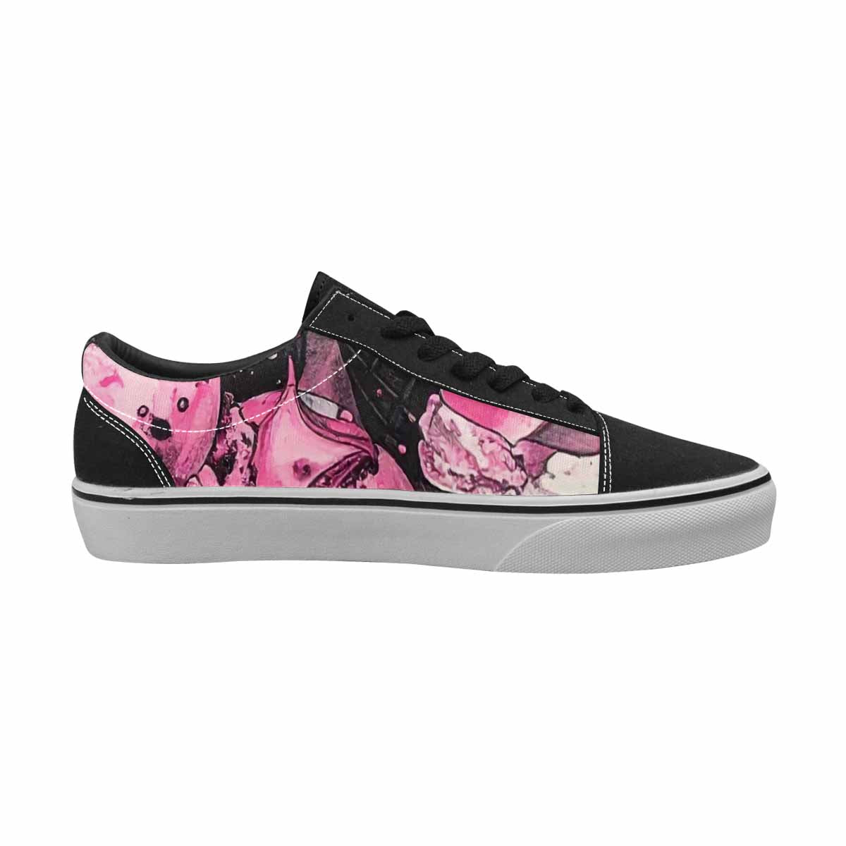 WOMEN'S Ice Cream Motif Lace-Up Canvas Aesthetic Custom Shoes