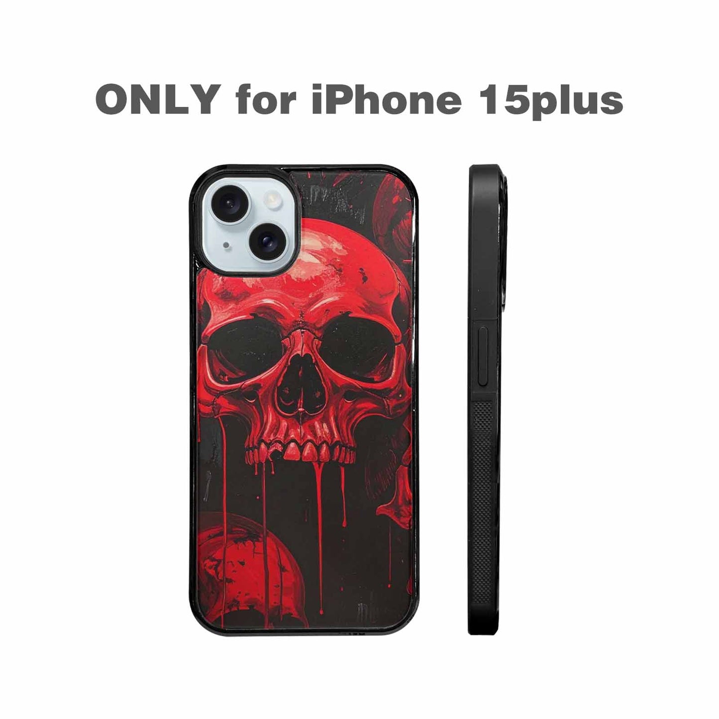 iPhone 15 Plus Case — 1000\'s Of Skulls Overlapping Eachother Everywhere, Original Design Phone Case