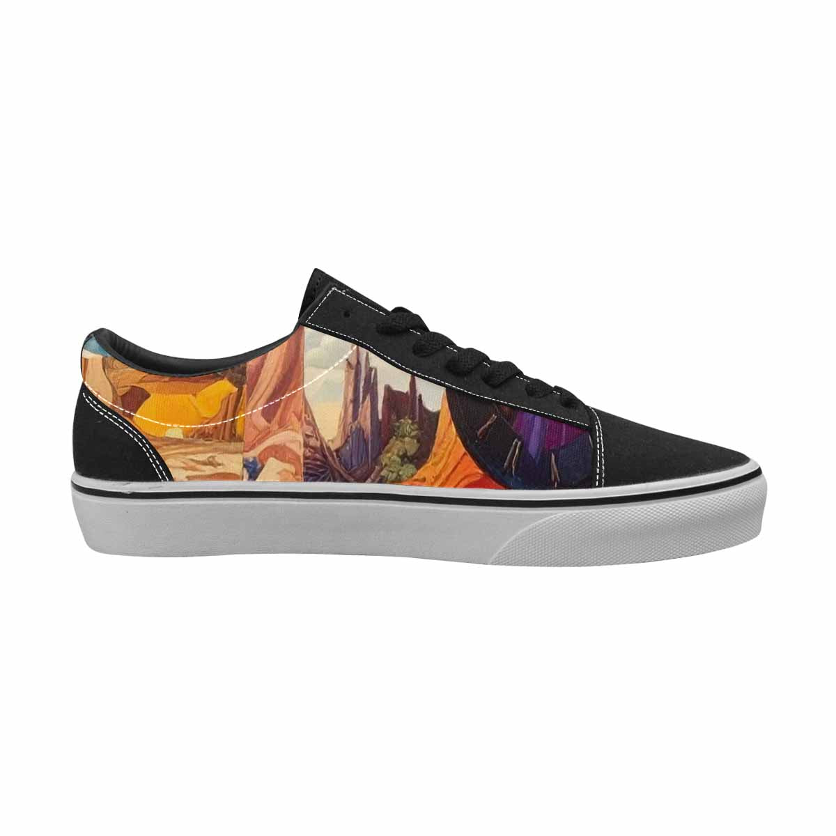 WOMEN'S Surreal Dream Fragment Lace-Up Canvas Vivid Sneakers