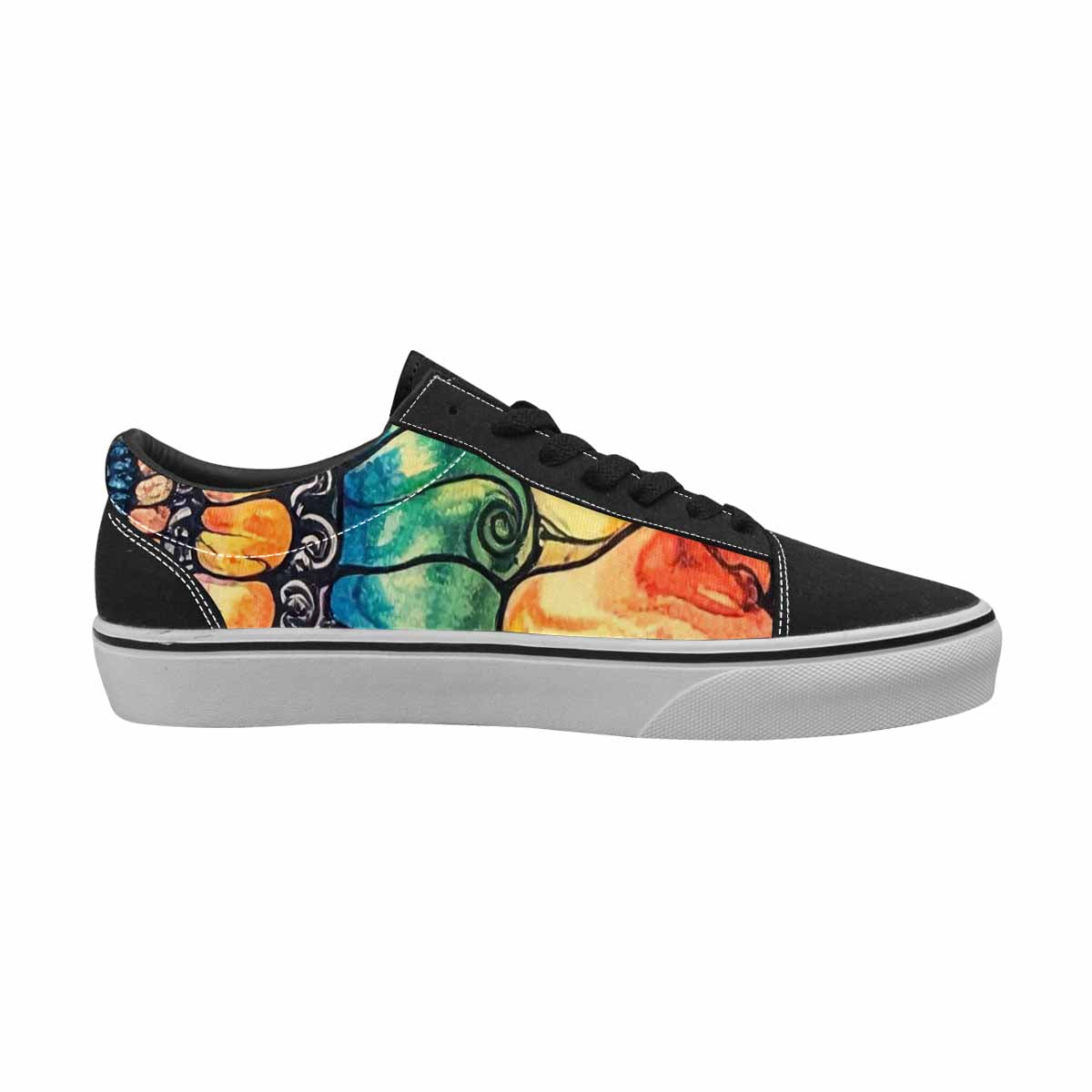 WOMEN'S Tie Lace-Up Canvas Grunge Custom Shoes