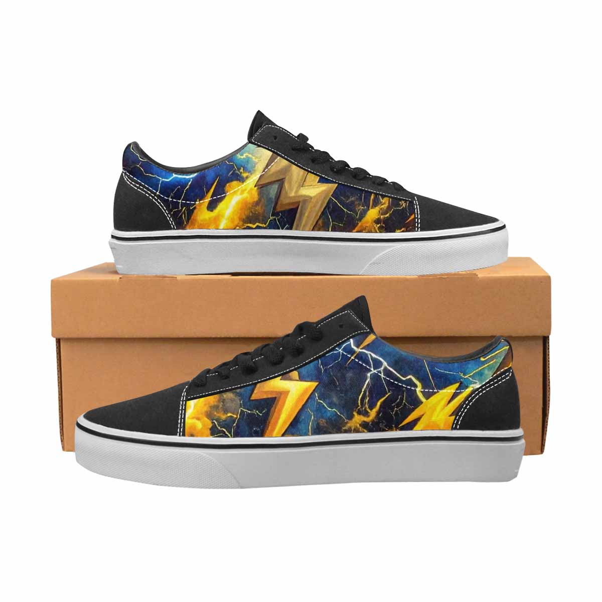 WOMEN'S Lightning Bolt Canvas Lace-Up Aesthetic Shoes