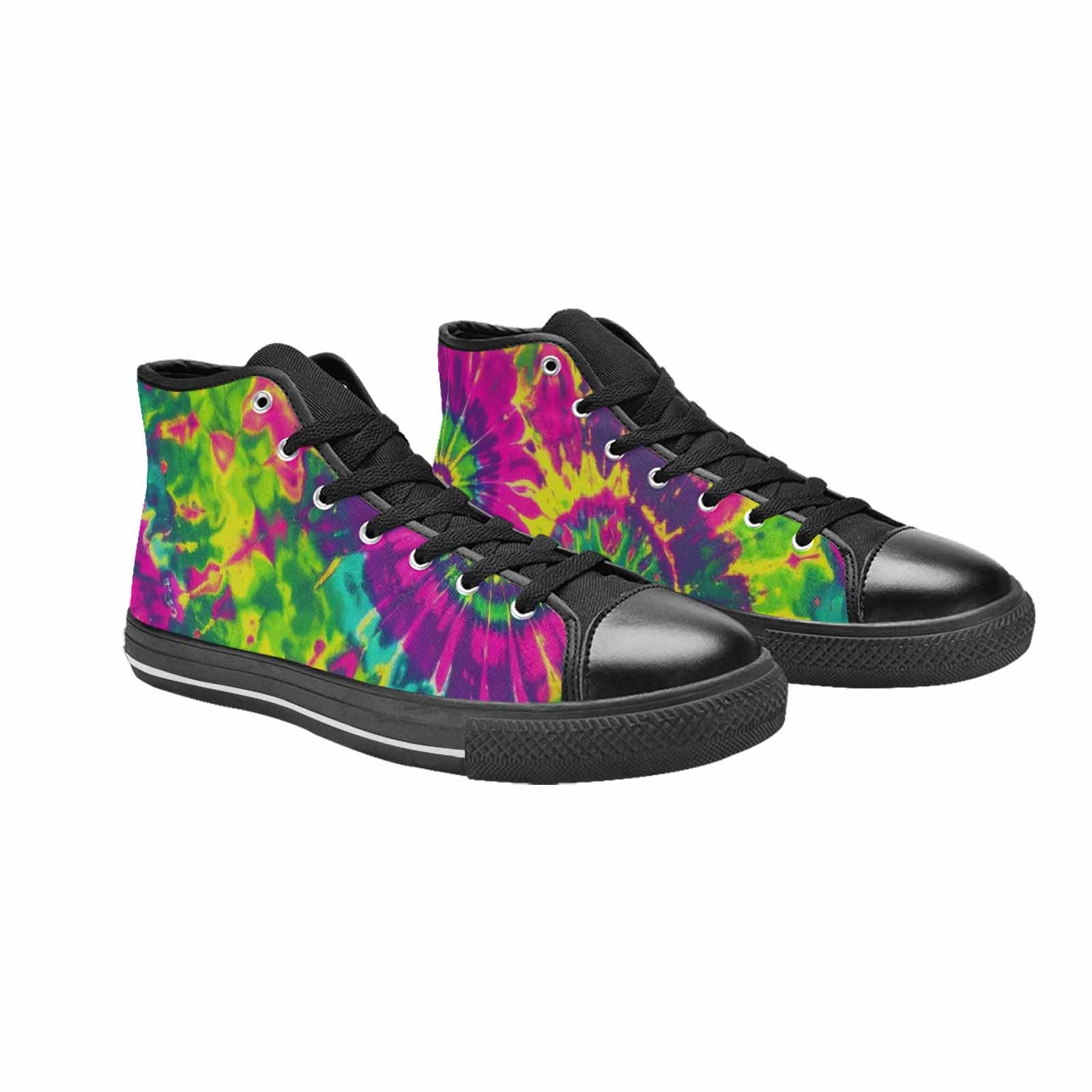 WOMEN'S Tie Dye - High Top Canvas Dark Academia Custom Sneakers