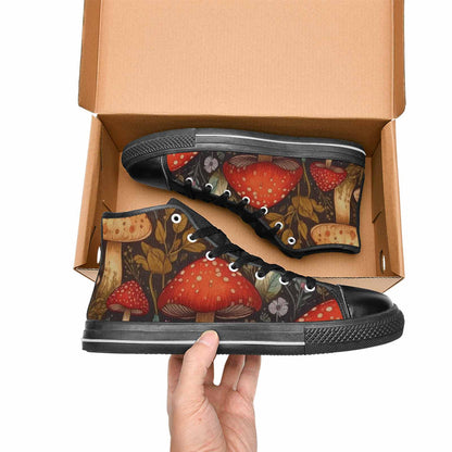 WOMEN'S Mushroom High Top Canvas Cottagecore Shoes