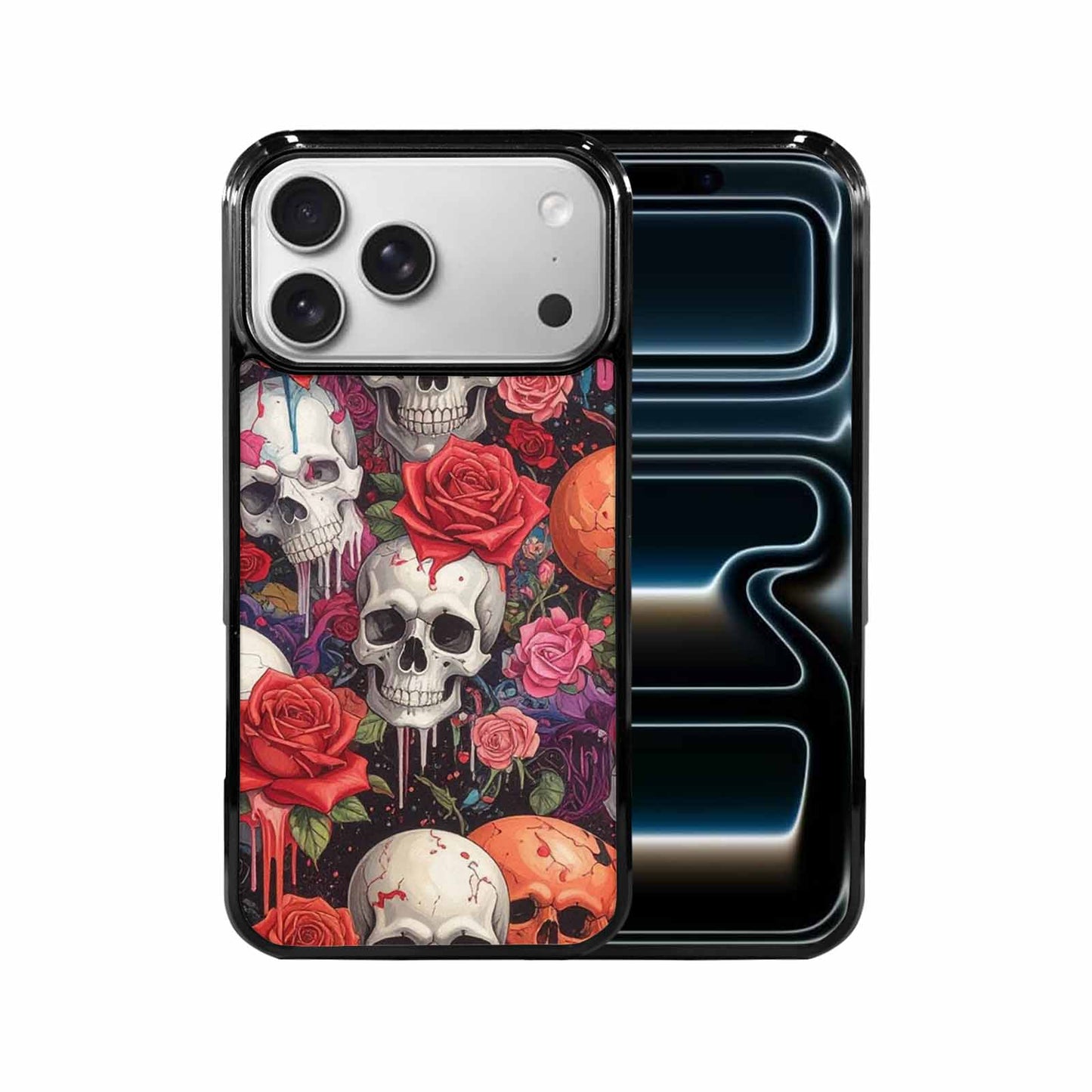 iPhone 17 Pro Max Case — Skulls And Roses Skulls Gothic Skulls, Custom Print Case Cover