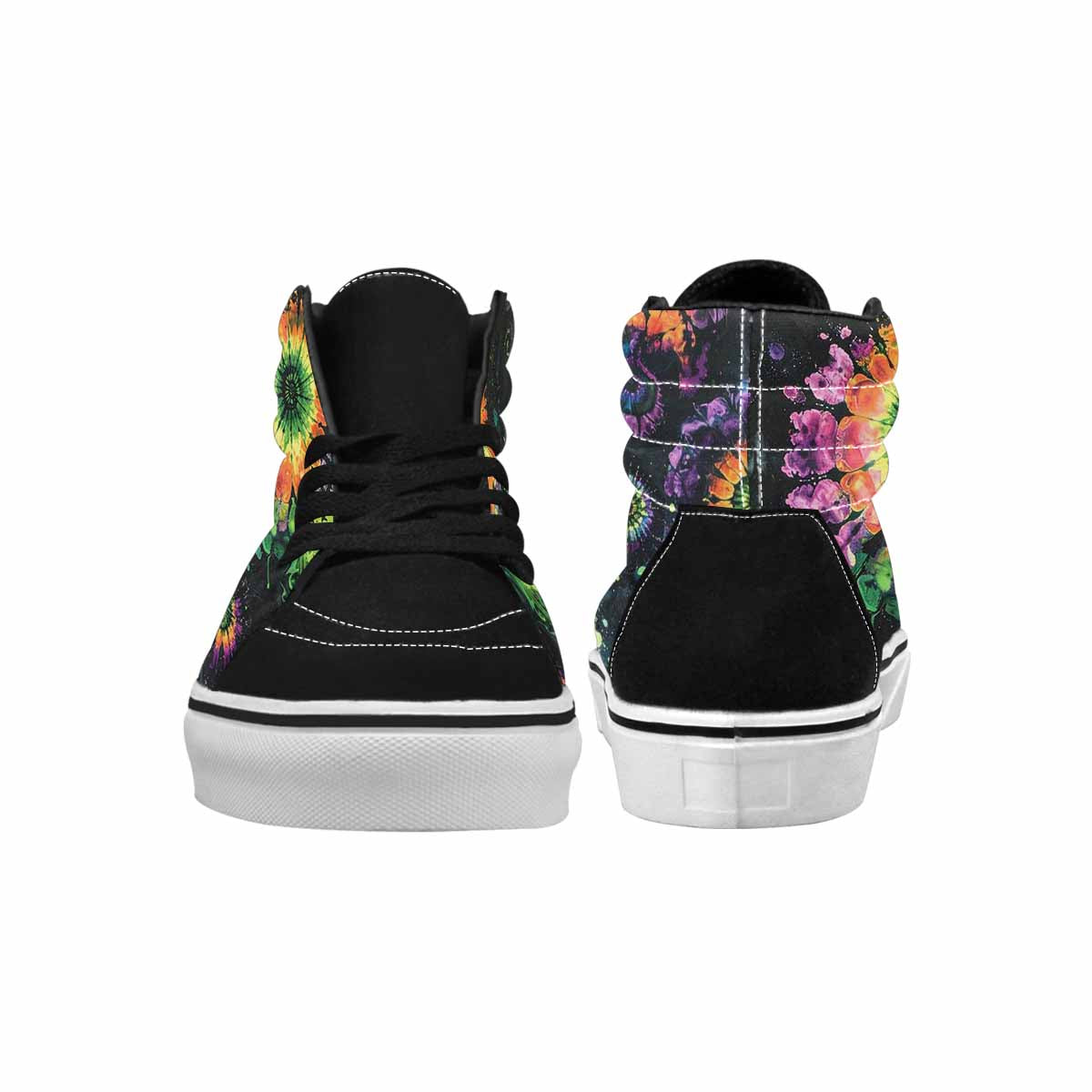 MEN'S Tie High Top Canvas Melting Art Custom Sneakers