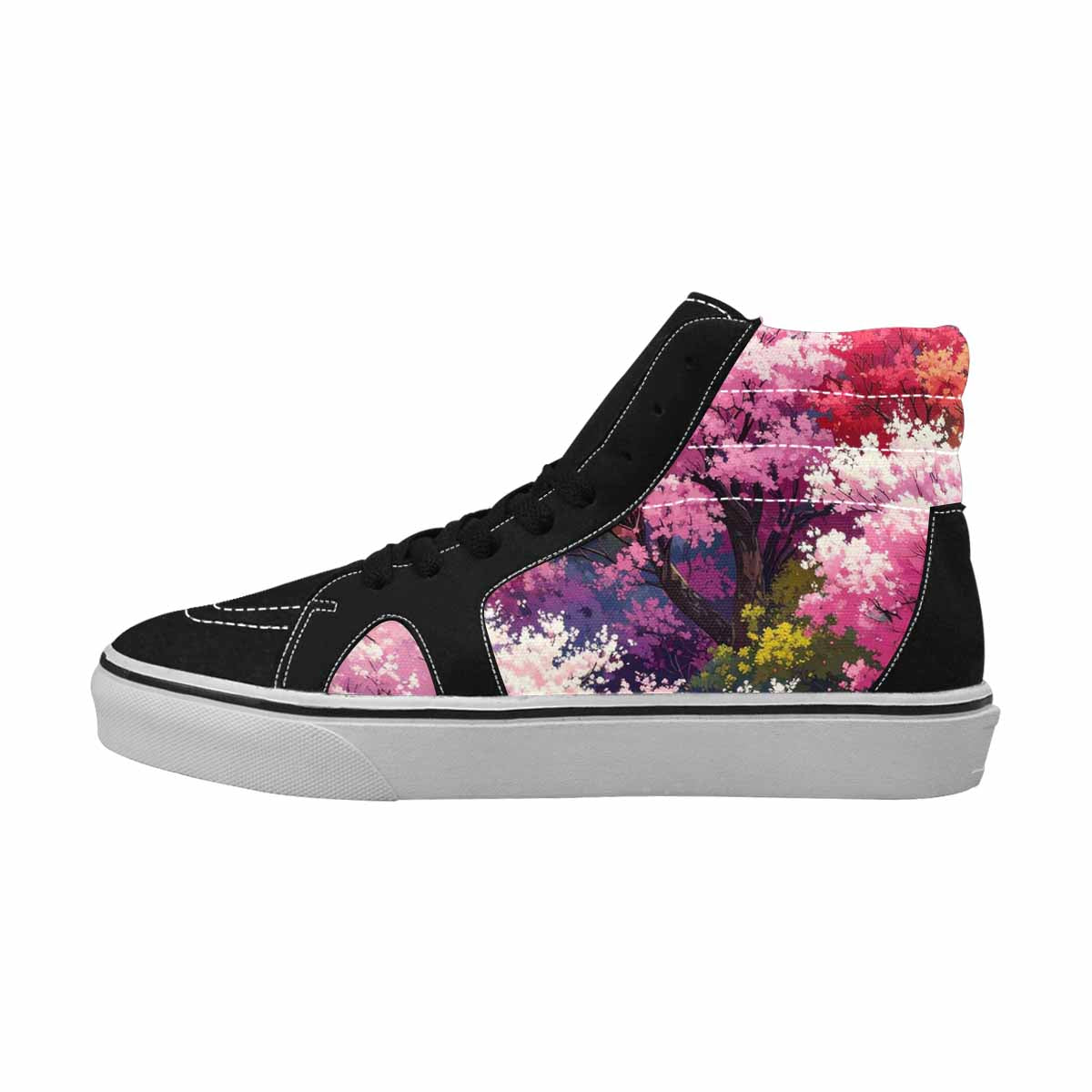 MEN'S Cherry Blossom Branch Cherry High Top Canvas Aesthetic Custom Shoes