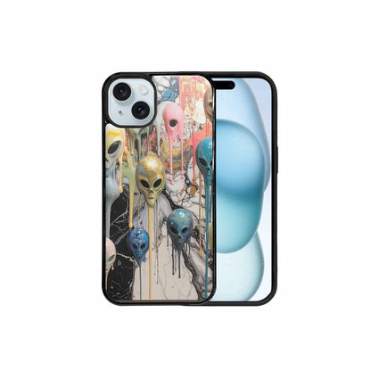 iPhone 15 Plus Case — Aliens Marblemelting Aliens Pa Eif, Custom Phone Case