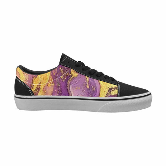 WOMEN'S Starry Night Nebula Brushstroke Canvas Lace-Up Neon Fantasy Sneakers