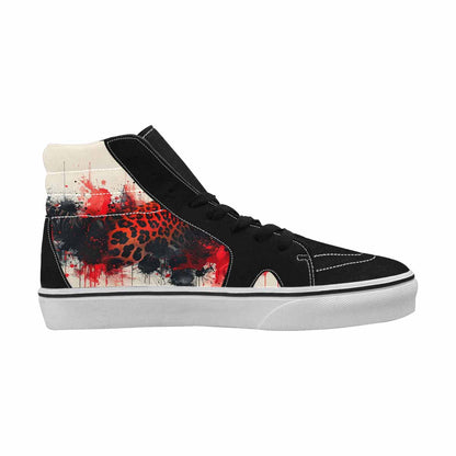 MEN'S Animal Print (black & High Top Canvas Dark Academia Custom Sneakers