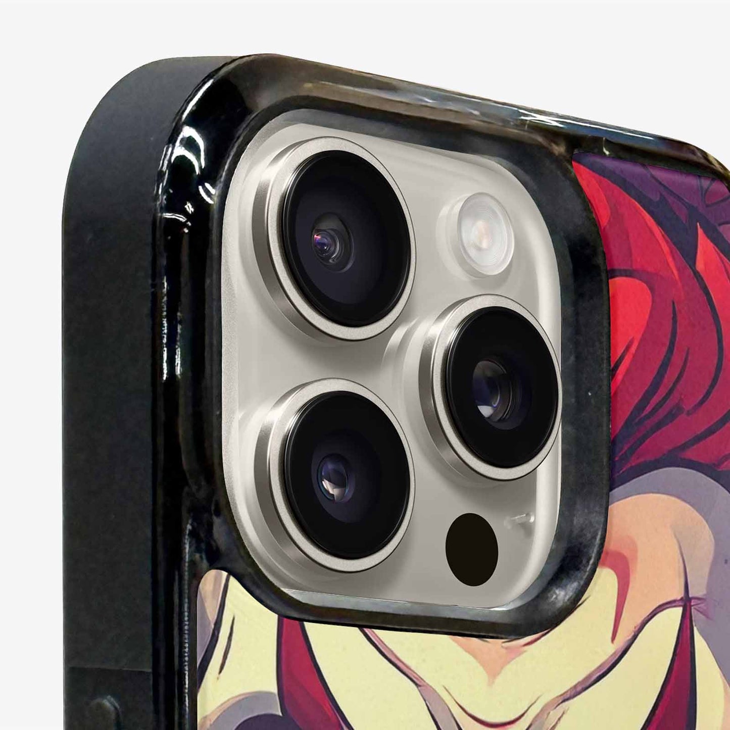 iPhone 16 Pro Case — Evil Circus Heads Faces Overlapping Patterns, Custom Phone Case