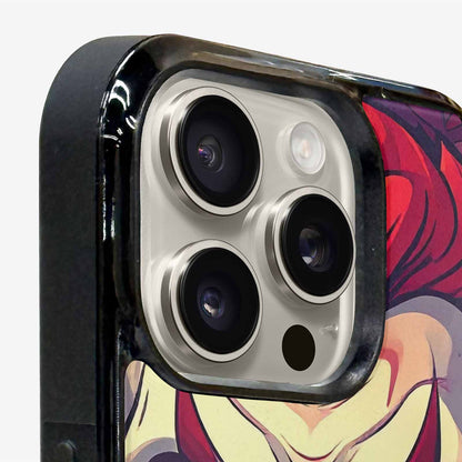 iPhone 16 Pro Case — Evil Circus Heads Faces Overlapping Patterns, Custom Phone Case