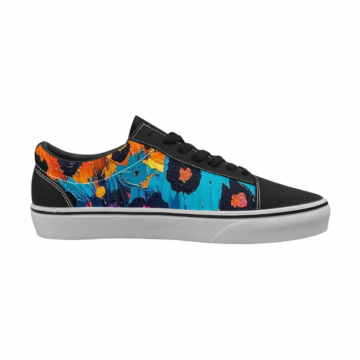 WOMEN'S Full Color Vibrant Animal Lace-Up Canvas Vivid Custom Sneakers
