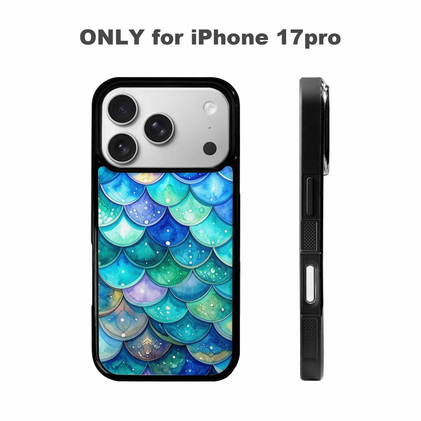 iPhone 17 Pro Case — Mermaid Scale Original Art, Custom Designed Case Cover
